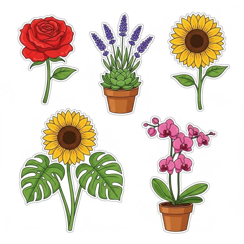 Blumen & Pflanzen ausmalbilder