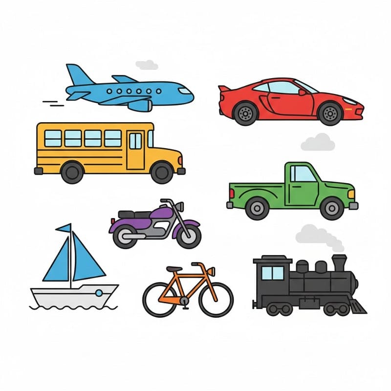 Fahrzeuge ausmalbilder