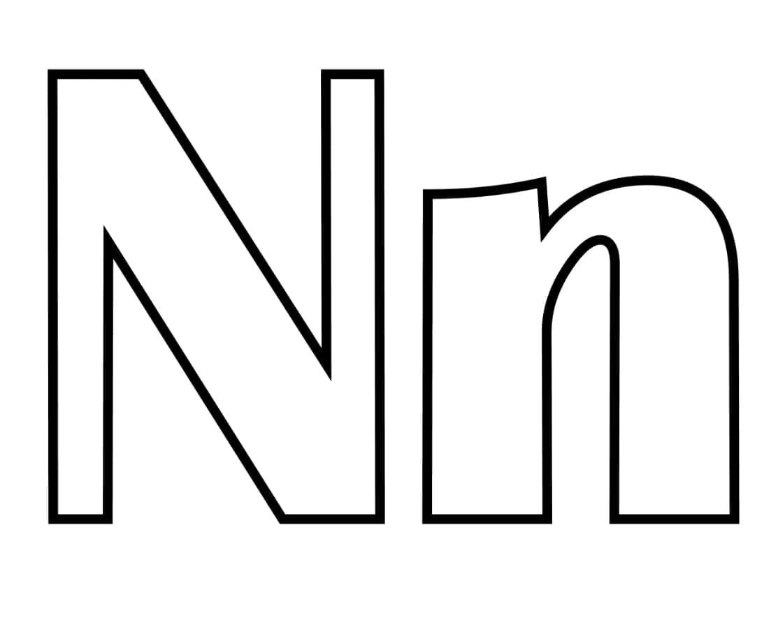 Alphabet Buchstabe N ausmalbilder