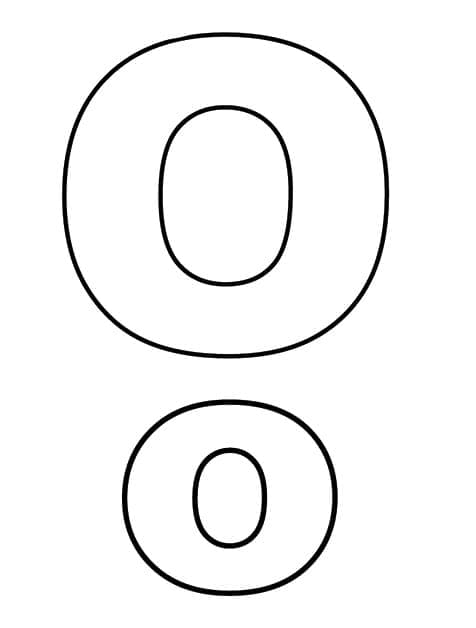 Alphabet Buchstabe O ausmalbilder