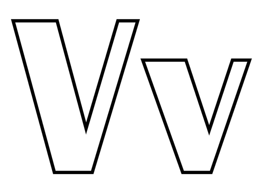 Alphabet Buchstabe V ausmalbilder