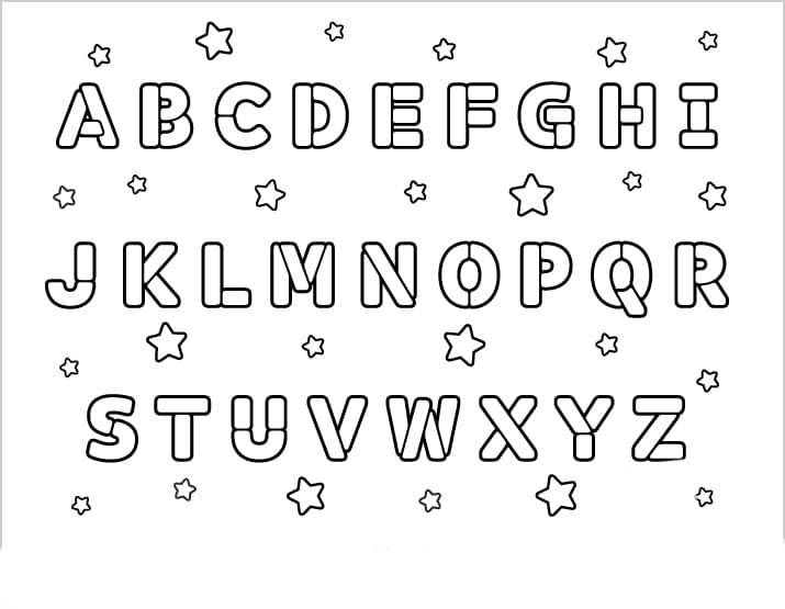 Alphabet kostenlos für Kinder ausmalbilder