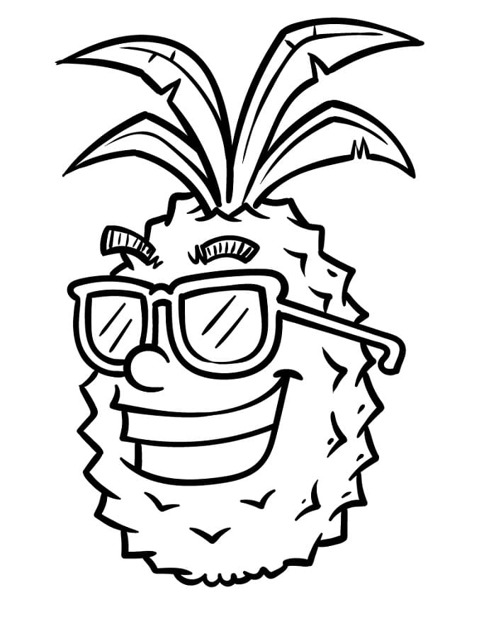 Ananas Frucht ausmalbilder