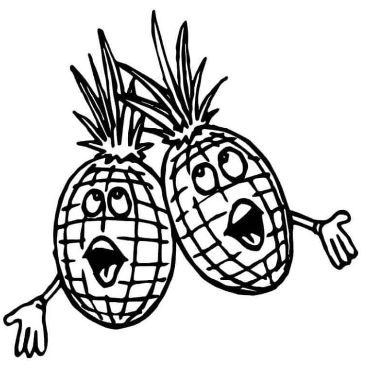 Ananas für 1-jährige Kinder ausmalbilder