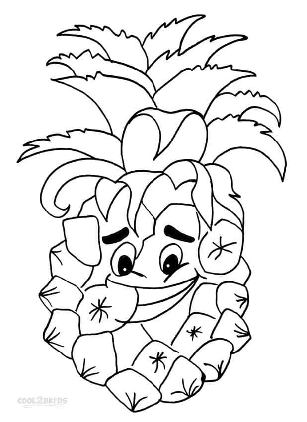 Ananas für 2-jährige Kinder ausmalbilder