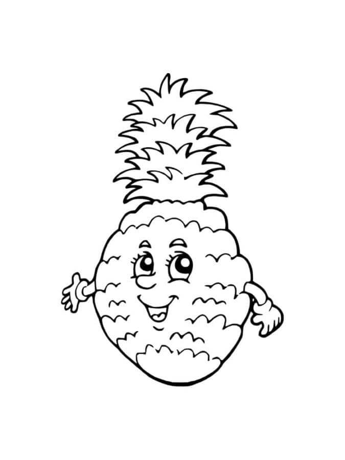 Ananas für 3-jährige Kinder ausmalbilder