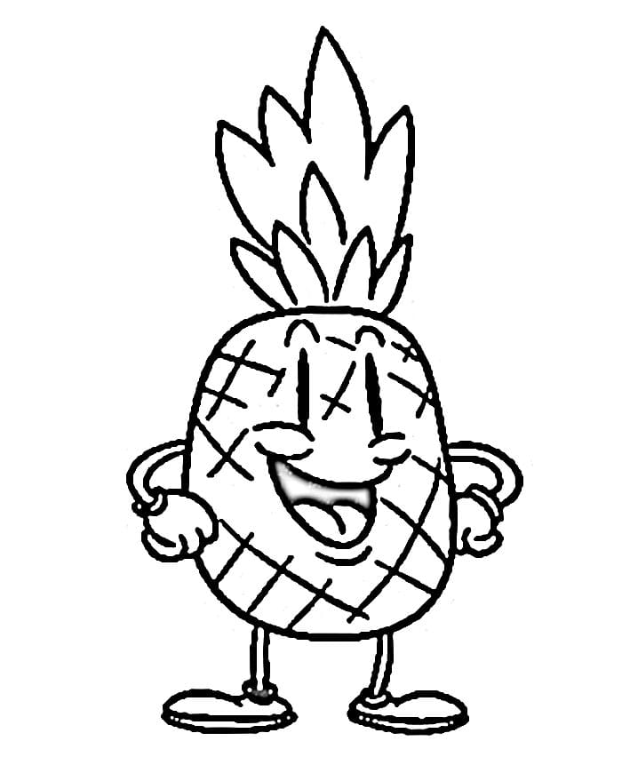 Ananas gratis ausmalbilder