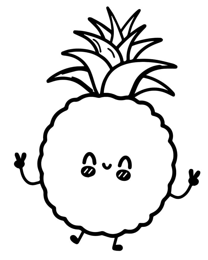 Ananas kostenlos ausmalbilder