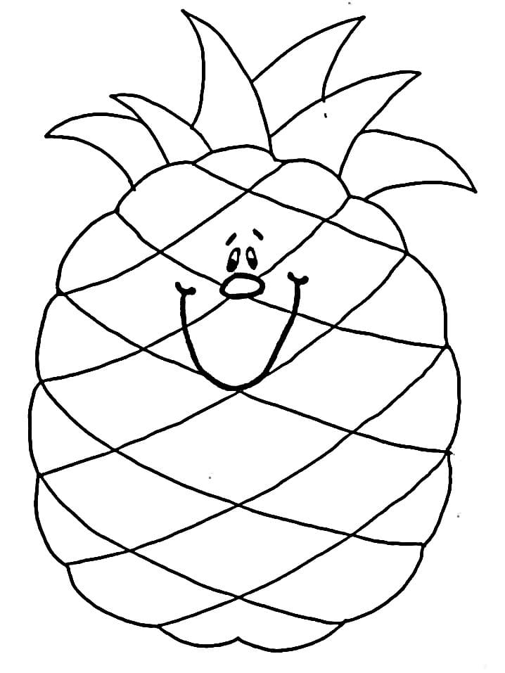 Ananas zum Drucken ausmalbilder