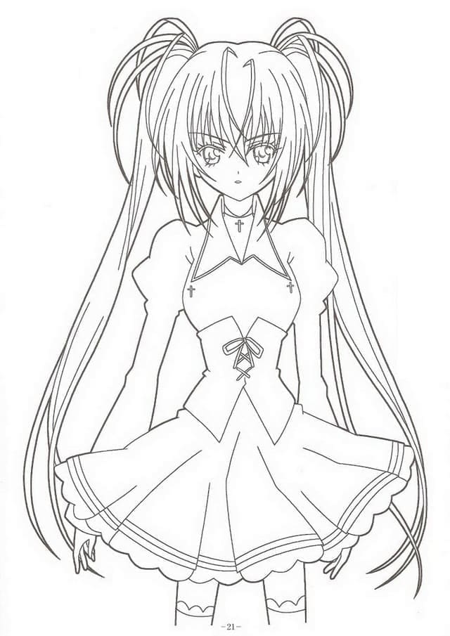 Anime-Mädchen ausdrucken ausmalbilder