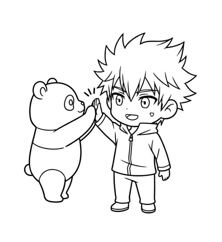 Animefigur Satoru Gojo ausmalbilder