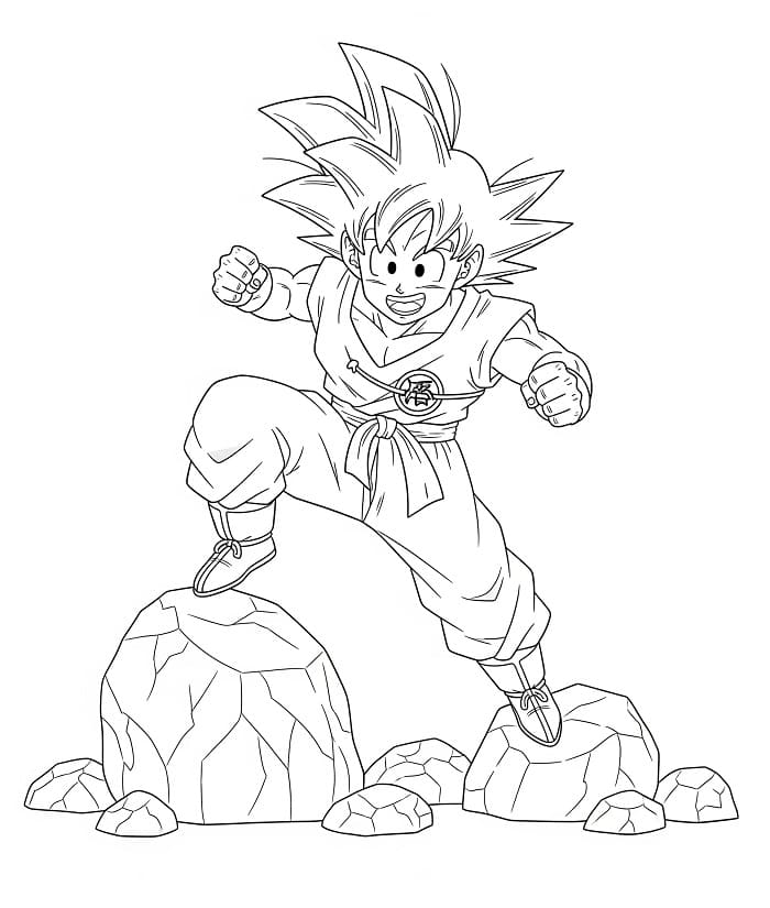 Animefigur Son Goku ausmalbilder