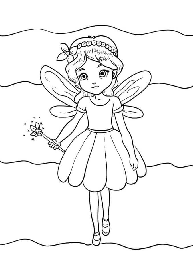 Animierte Fee ausmalbilder