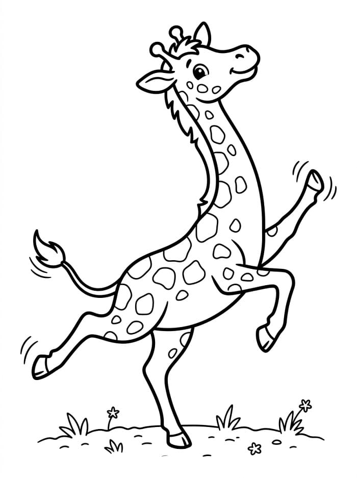 Animierte Giraffe ausmalbilder