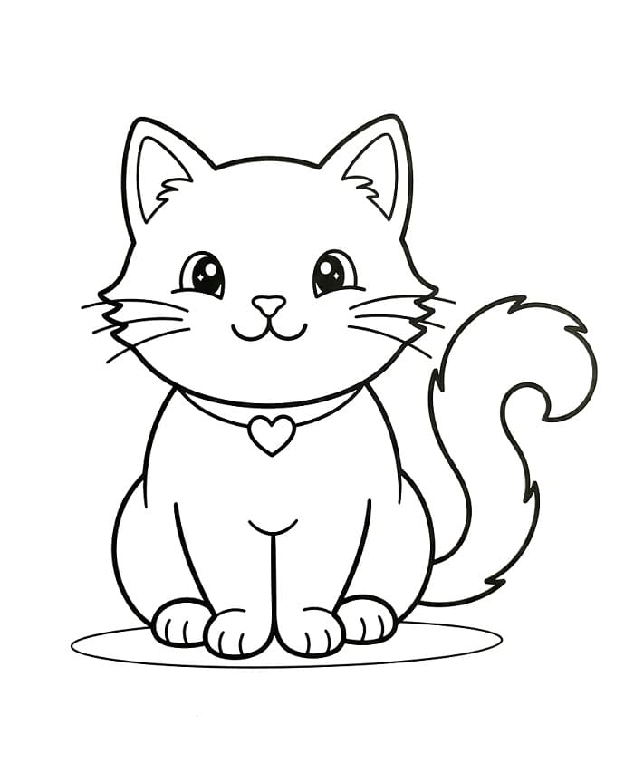 Animierte Katze ausmalbilder