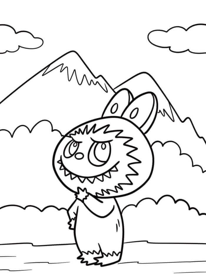 Animierte Labubu ausmalbilder