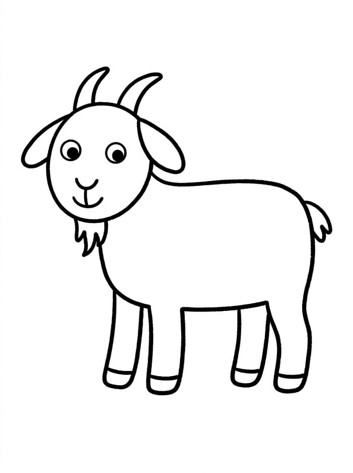 Animierte Ziege ausmalbilder