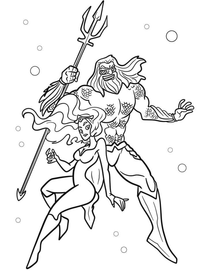 Animierter Aquaman ausmalbilder