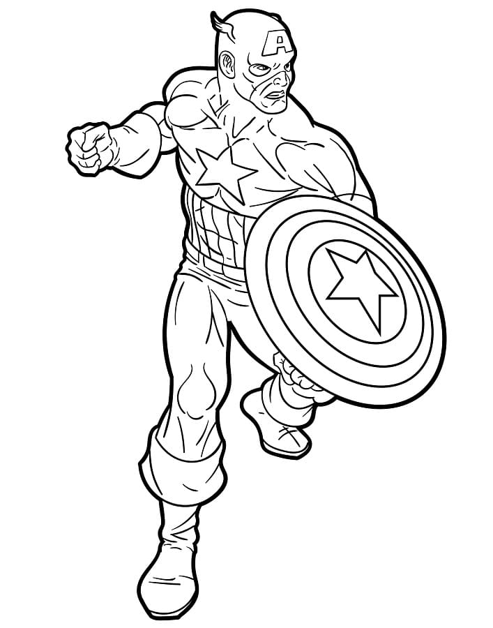 Animierter Captain America ausmalbilder