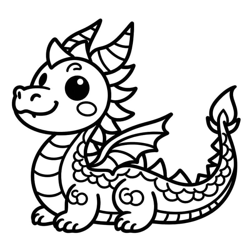 Animierter Drache ausmalbilder