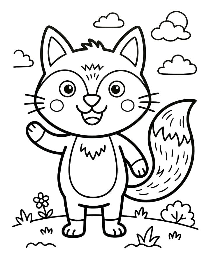 Animierter Fuchs ausmalbilder