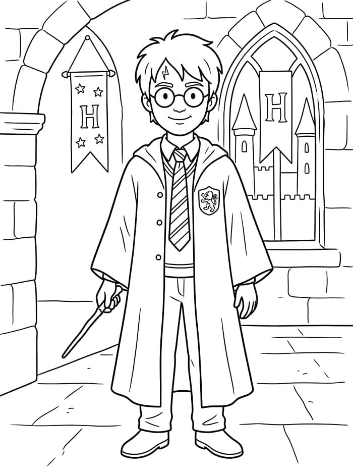 Animierter Harry Potter ausmalbilder