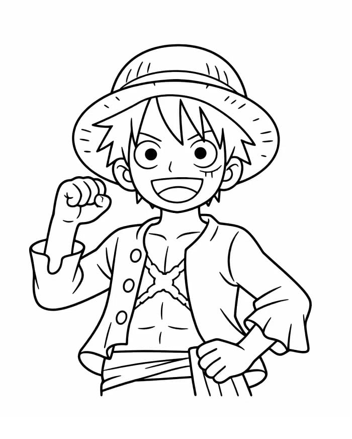 Animierter Luffy ausmalbilder