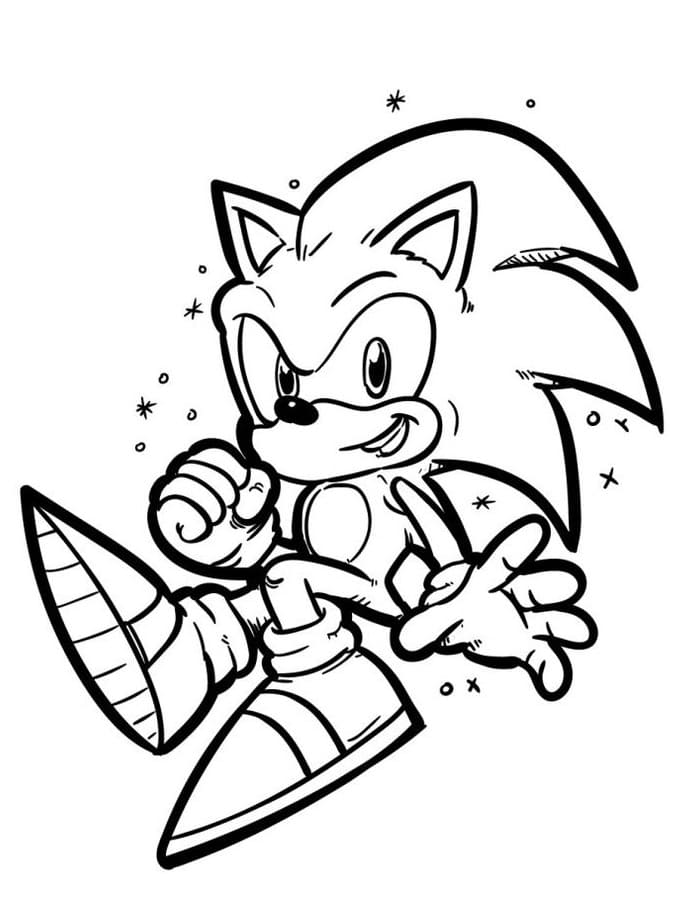Animierter Sonic ausmalbilder