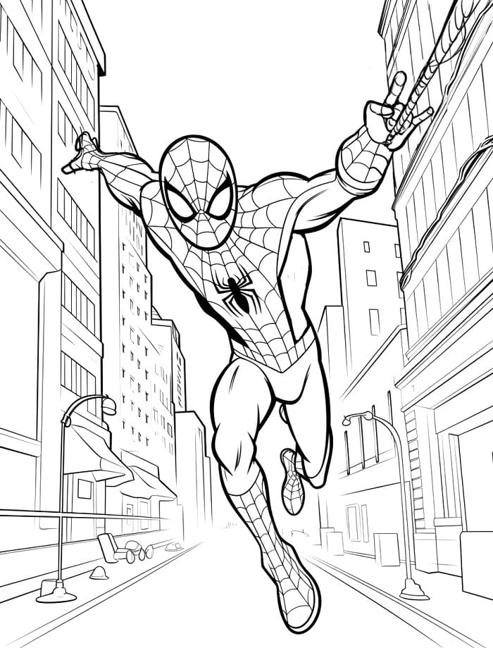 Animierter Spiderman ausmalbilder