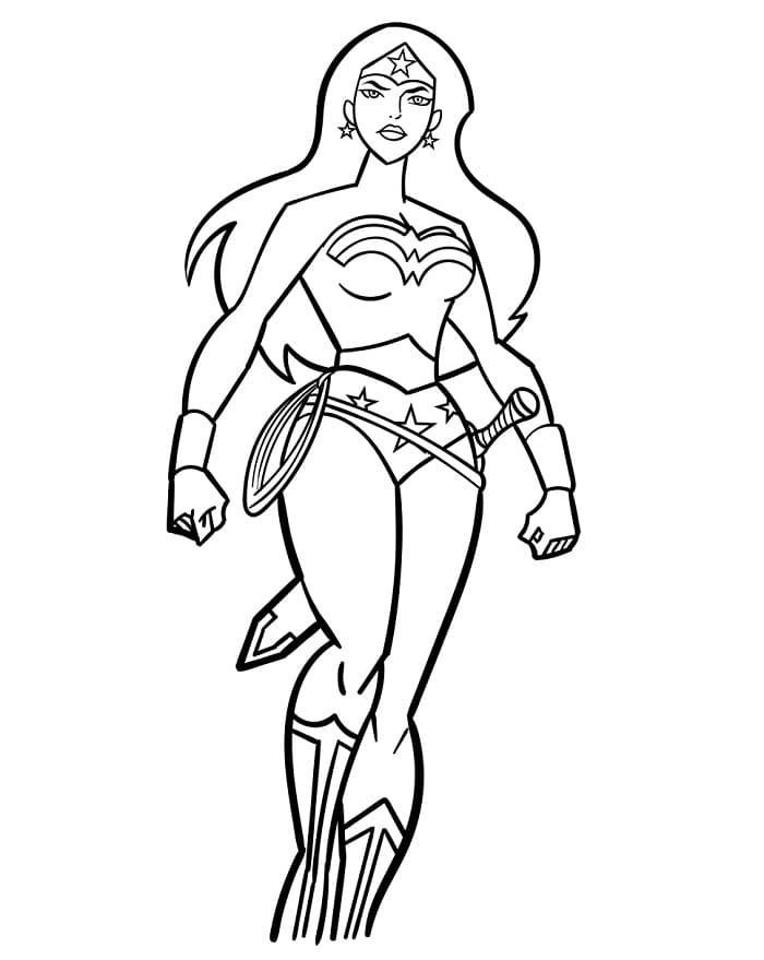 Animierter Wonder Woman ausmalbilder