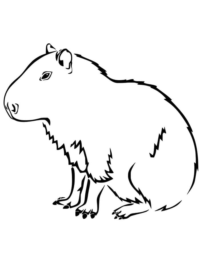 Animiertes Capybara ausmalbilder