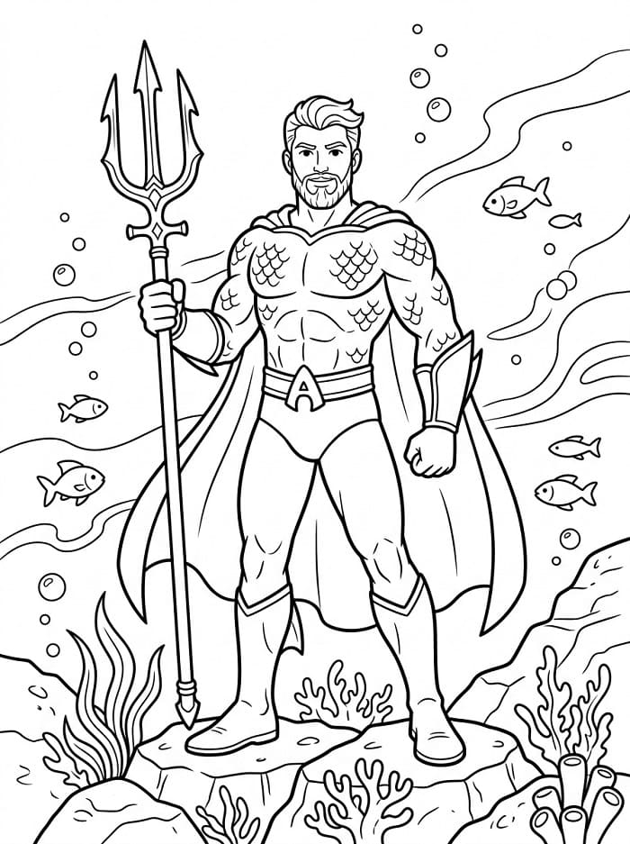 Aquaman DC ausmalbilder