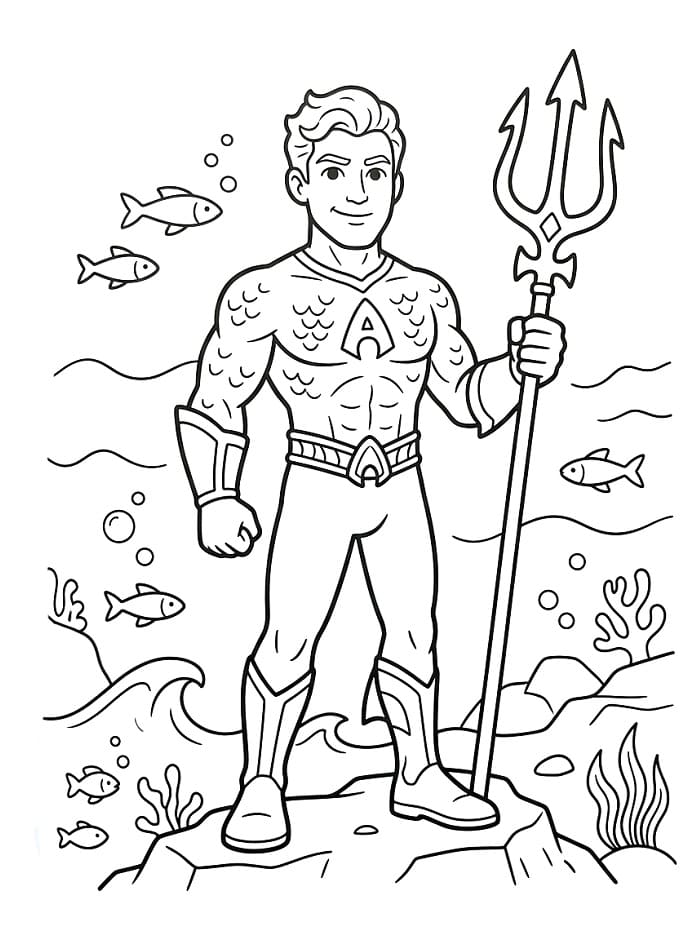 Aquaman Superheld ausmalbilder