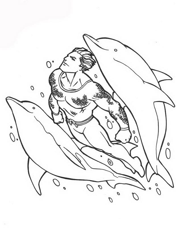 Aquaman druckfertig ausmalbilder