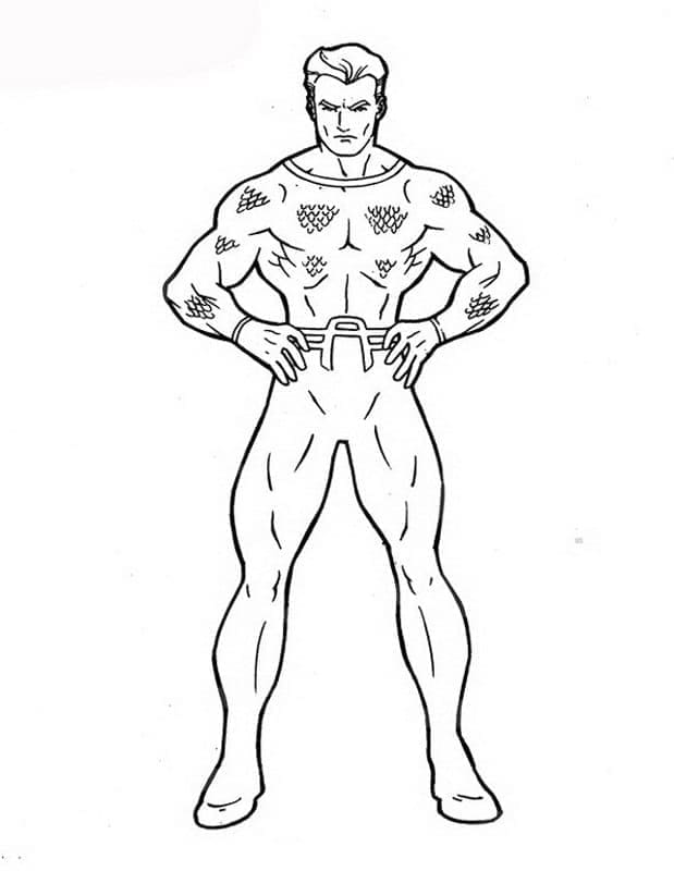 Aquaman gratis druckbar ausmalbilder