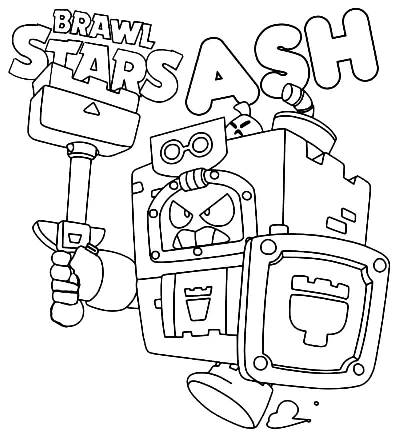 Ash Brawl Stars ausmalbilder