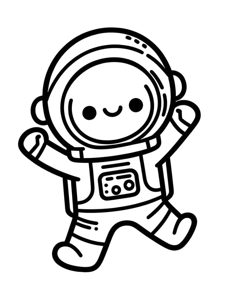 Astronaut Druckbar Kostenlos ausmalbilder