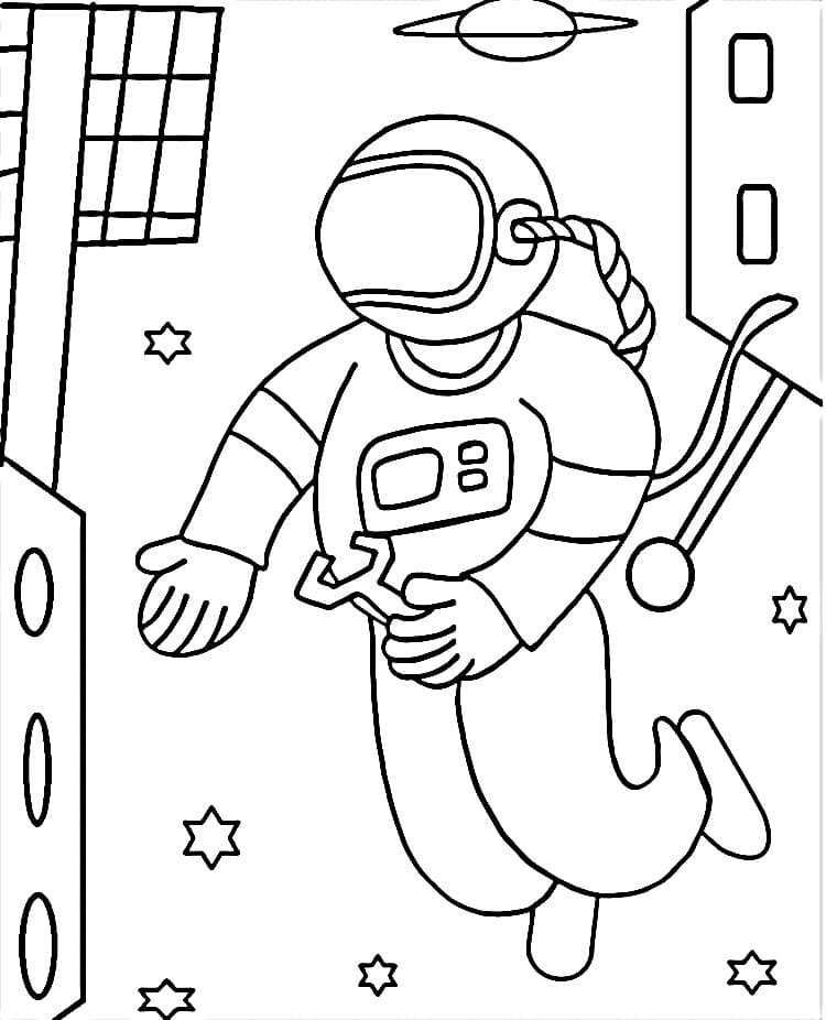 Astronaut Kostenlos ausmalbilder
