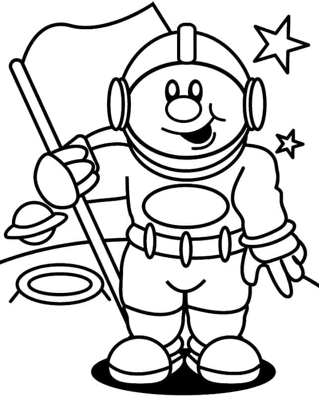 Astronaut Zum Drucken Gratis ausmalbilder