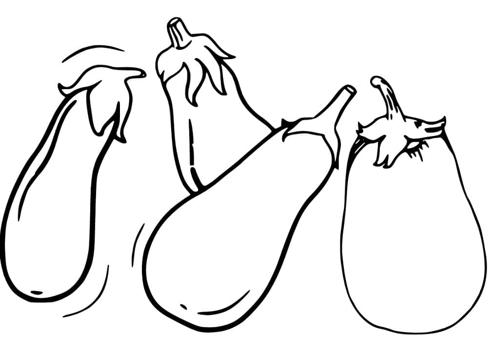 Aubergine zum Drucken ausmalbilder