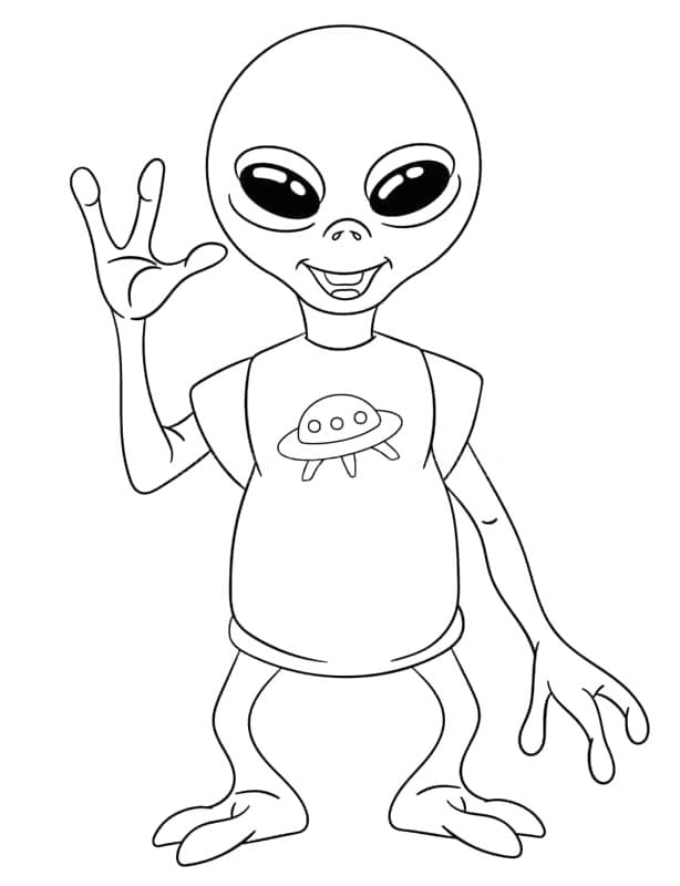 Außerirdischer Druckbar Kostenlos ausmalbilder