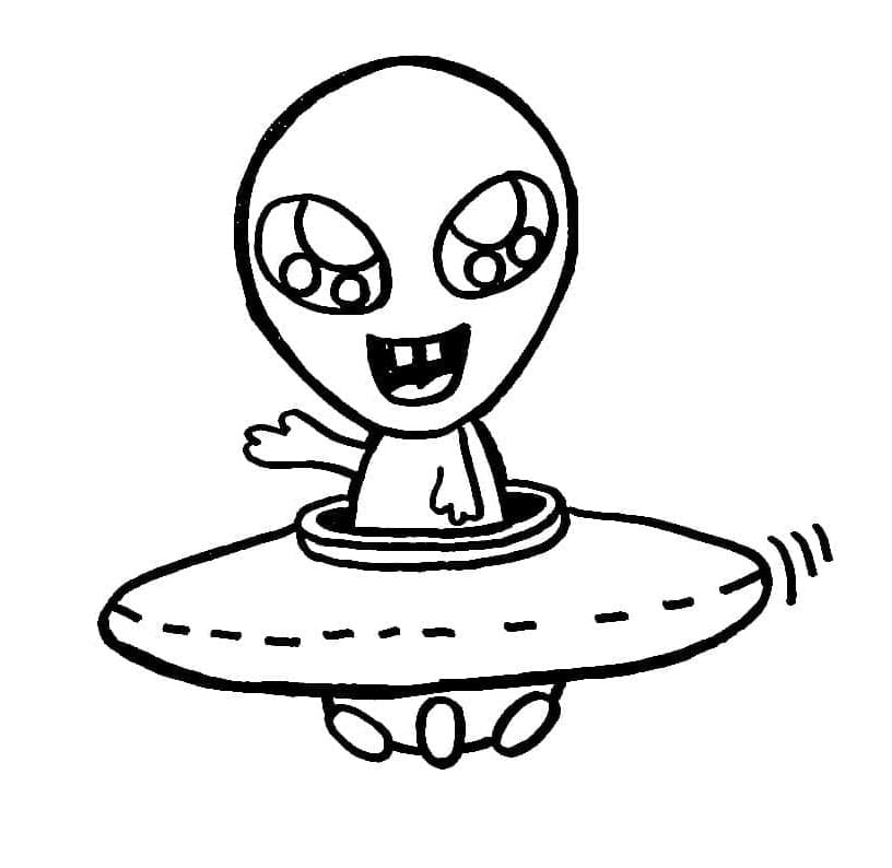 Außerirdischer Für 1-Jährige Kinder ausmalbilder