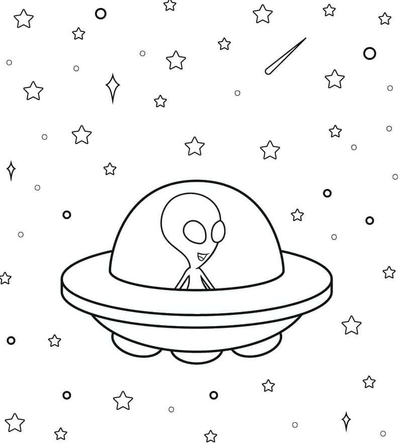 Außerirdischer Für 3-Jährige Kinder ausmalbilder