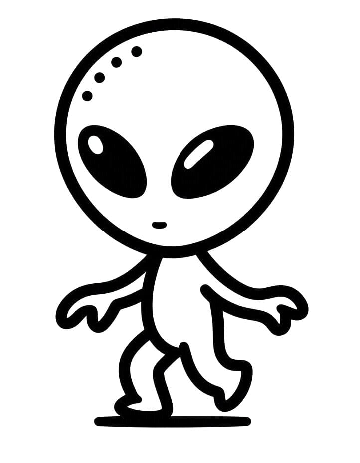 Außerirdischer Für Kinder Gratis ausmalbilder