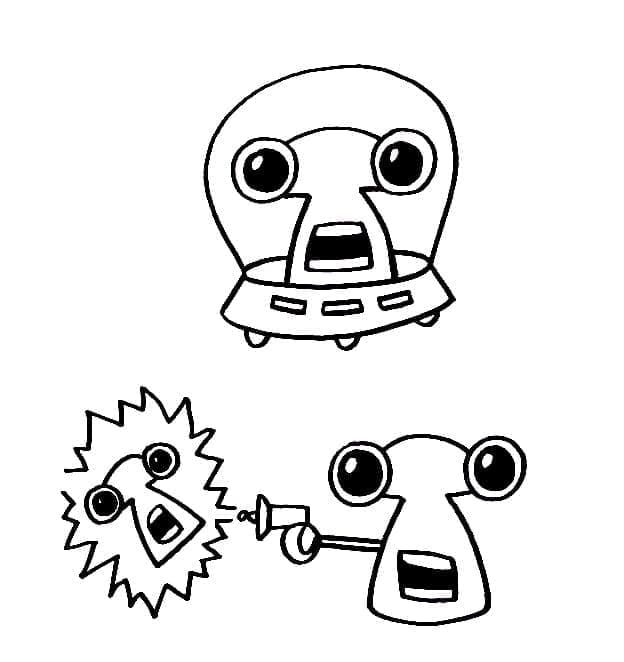 Außerirdischer Kostenlos Druckbar ausmalbilder