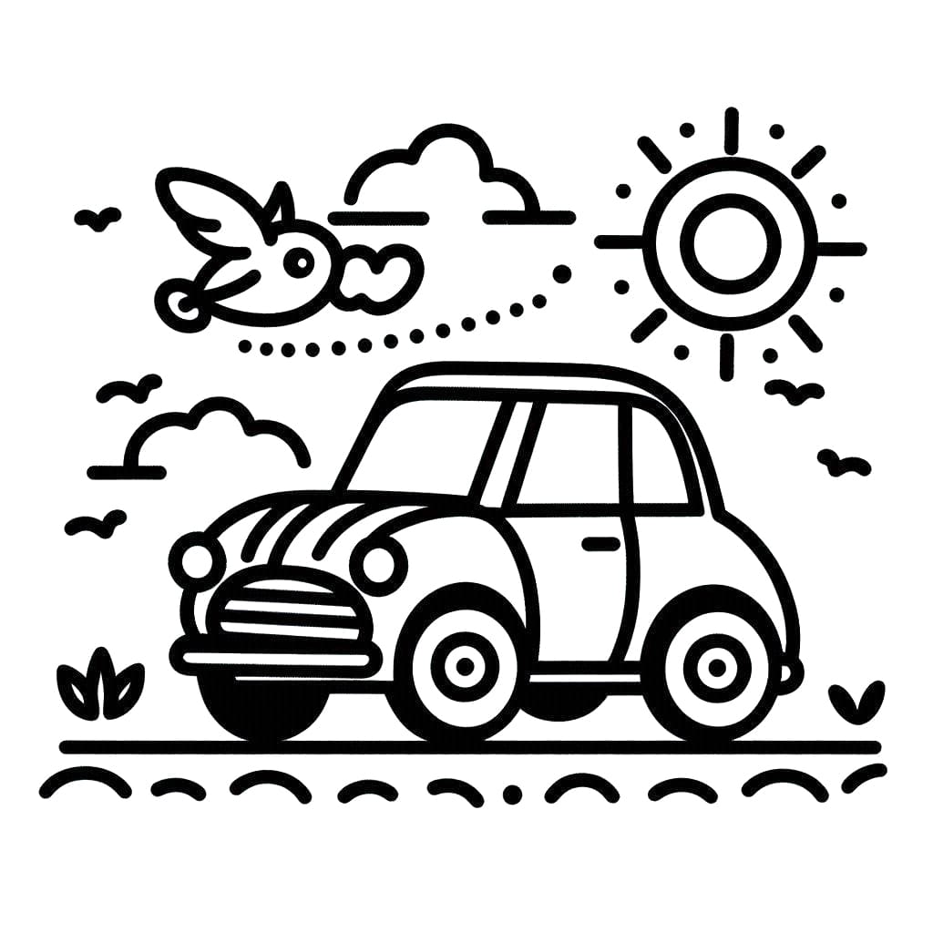 Auto gratis druckbar ausmalbilder