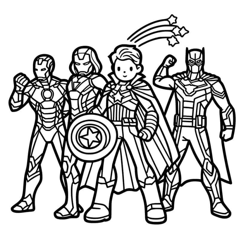 Avengers zum Drucken ausmalbilder