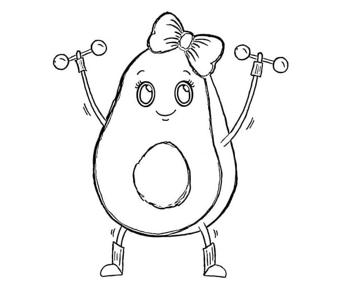 Avocado (4) ausmalbilder