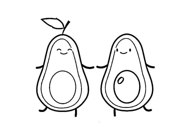Avocado Bild ausmalbilder