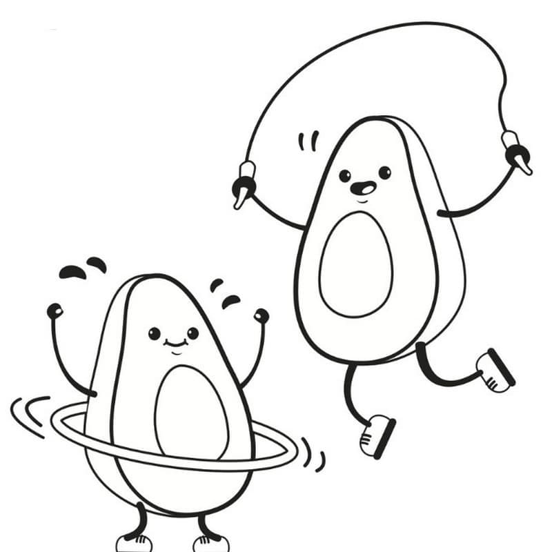 Avocado cho 6-jährige Kinder ausmalbilder